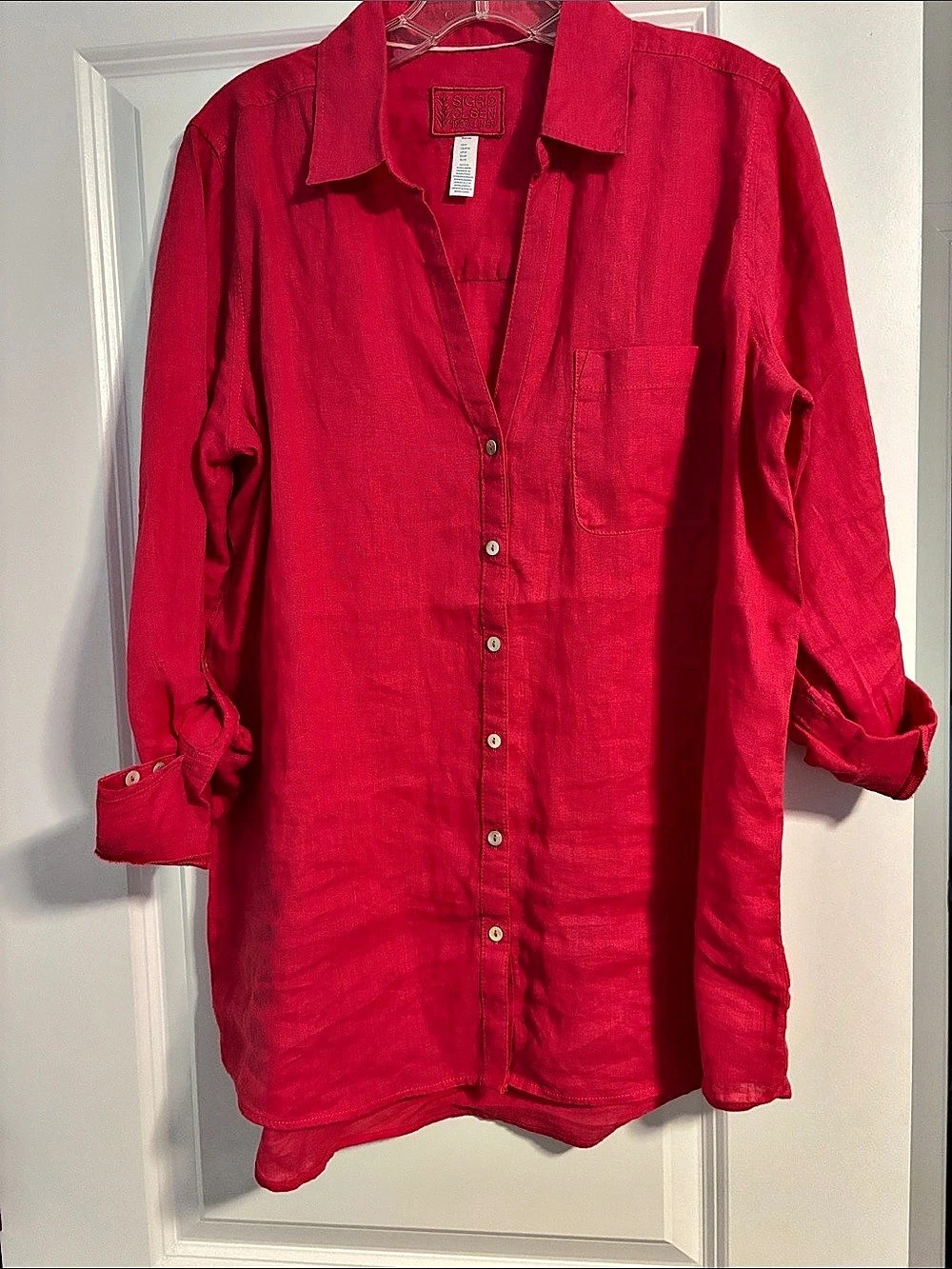 Sigrid Olsen Linen Button Down Size Medium Like New